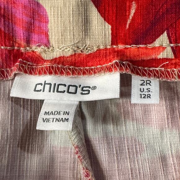 Chico’s SZ 2R (12R) Brigitte Slim Leg Crop Pants So Slimming Feather Pull-On New - Picture 6 of 7